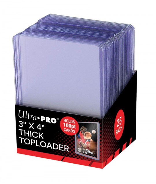 ULTRA PRO 3" X 4" THICK Toploader 100pt (25-ne pakk)